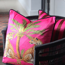 Load image into Gallery viewer, Hayward &amp; Haines Velvet Cushion Cover 55x55cm  - Pink Leopard Glow

