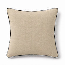 Load image into Gallery viewer, Hayward &amp; Haines Linen Look Cushion Cover 55x55cm -  Black Diamond On Natural
