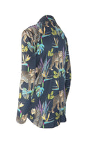 Load image into Gallery viewer, Rush Resort Luxe Shirt - Cobalt Leopard
