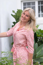Load image into Gallery viewer, Ella Dress - Pink &amp; Red Dot
