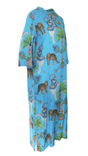 Load image into Gallery viewer, Rush Kaftan Dress - Lunch With Leopards Blue
