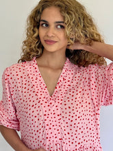 Load image into Gallery viewer, Arya Dress - Pink &amp; Red Dot
