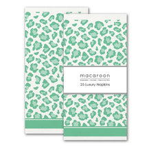 Load image into Gallery viewer, Macaroon Luxury Slim Paper  Napkins  - Leopard Seaglass
