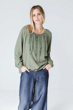 Load image into Gallery viewer, Trinity Ruffle Shirt -  Khaki
