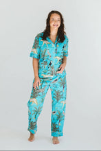 Load image into Gallery viewer, Trinity Everyday PJ Set - Turquoise Leopard
