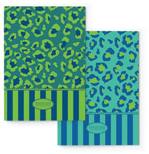 Load image into Gallery viewer, Macaroon A5 Soft Covered Journal  Set of 2 - Leopard Stripe Tanzanite
