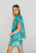 Load image into Gallery viewer, Trinity Short Pyjamas - Turquoise Leopard
