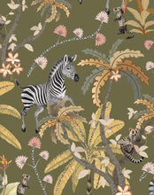 Load image into Gallery viewer, Safari &amp; Sea 6-8 Seater Table Runner - Mziki Mischief Green

