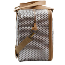 Load image into Gallery viewer, IY Overnight Bag with Leather Handles - African Tweed White

