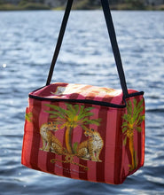 Load image into Gallery viewer, Hayward &amp; Haines  Lunch Bag Large - Leopard Glow Lava &amp; Tea Rose Stripe
