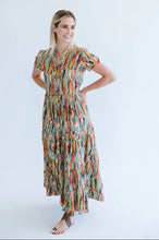 Load image into Gallery viewer, Trinity Shea Maxi  Dress  - Abstract Lines Multicolour
