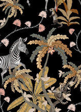 Load image into Gallery viewer, Safari &amp; Sea 2 pk Napkins - Mziki Mischief Black
