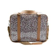 Load image into Gallery viewer, IY Overnight Bag with Leather Handles - African Footprint Brown
