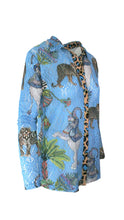 Load image into Gallery viewer, Rush Luxe Lace Shirt - Lunch With Leopards Blue
