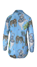 Load image into Gallery viewer, Rush Luxe Lace Shirt - Lunch With Leopards Blue
