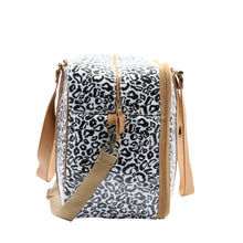 Load image into Gallery viewer, IY Overnight Bag with Leather Handles - African Footprint
