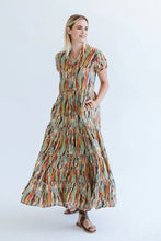 Load image into Gallery viewer, Trinity Shea Maxi  Dress  - Abstract Lines Multicolour
