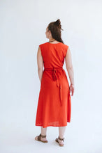 Load image into Gallery viewer, Trinity Lila Reversible Wrap Dress - Orange
