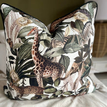 Load image into Gallery viewer, JW Designs Cushion Cover 60x60cm - Jungle White
