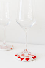 Load image into Gallery viewer, Elikia Wave Coin Coaster Set - Red
