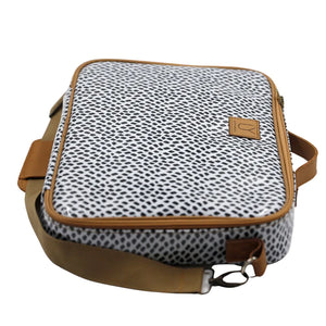IY Laptop Bag - Spotted Gold on White