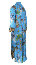Load image into Gallery viewer, Rush Luxe Shirt Dress  - Lunch with Leopards Blue
