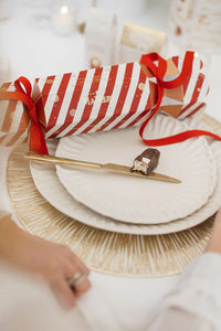 Ma Mere Red & Cream Festive Cracker - Chocolate Coated Almond Nougat