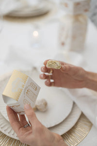 Ma Mere Mini Festive House Cream & Gold - Pistachio & Festive Nougat Shortbread Snowballs