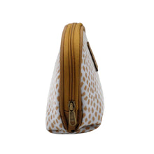 Load image into Gallery viewer, IY Make-up Pouch - Spotted Gold on White
