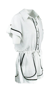 Rush Monaco Trim Jumpsuit - White