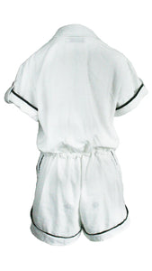 Rush Monaco Trim Jumpsuit - White