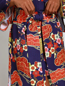 Muze Bell Sleeve Midi Dress - Abstract Cherry Blossom