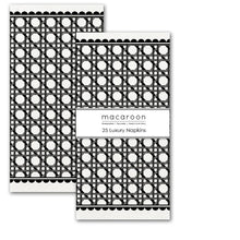 Load image into Gallery viewer, Macaroon Luxury Slim Paper Napkins - Wicker Cane Black
