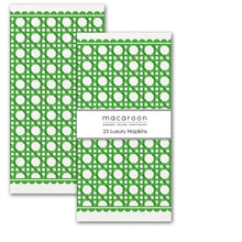 Load image into Gallery viewer, Macaroon Luxury Slim Paper Napkins - Wicker Green
