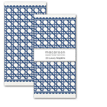Load image into Gallery viewer, Macaroon Luxury Slim Paper Napkins - Wicker Blue
