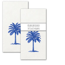 Load image into Gallery viewer, Macaroon Luxury Slim Paper Napkins - Palm Royale Blue
