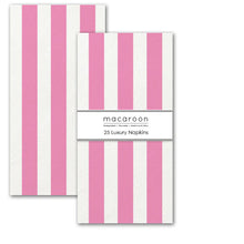Load image into Gallery viewer, Macaroon Luxury Slim Paper Napkins - Pink Stripe
