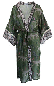 Rush Chiffon Kimono Cover Up - Okavango Olive