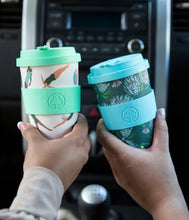 Load image into Gallery viewer, A Love Supreme Eco Coffee Cups - Protea Blue on Gunmetal
