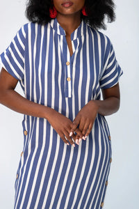 Signature Iris Kaftan - Blue & White