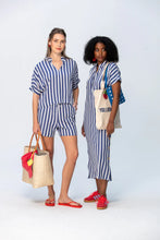 Load image into Gallery viewer, Signature Iris Kaftan - Blue &amp; White
