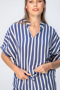 Signature Luna Shirt - Blue/White
