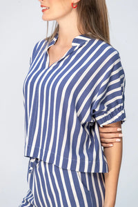 Signature Luna Shirt - Blue/White
