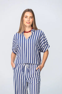Signature Luna Shirt - Blue/White