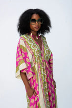 Load image into Gallery viewer, Signature Georgia Kaftan - Pink/Green
