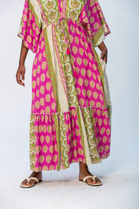 Signature Georgia Kaftan - Pink/Green