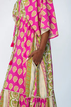 Load image into Gallery viewer, Signature Georgia Kaftan - Pink/Green
