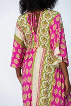 Load image into Gallery viewer, Signature Georgia Kaftan - Pink/Green
