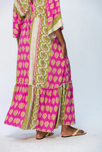 Load image into Gallery viewer, Signature Georgia Kaftan - Pink/Green
