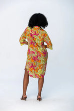 Load image into Gallery viewer, Signature Nina Shirt Dress - Green &amp; Pink
